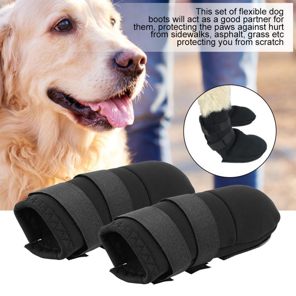 2pcs Adjustable Fit Dog Socks Neoprene Fabric Dog Foot Cover Dog Paw Protector Indoor Protection