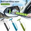 Стеклоочиститель заднего вида для автомобиля Телескопический очиститель для автомобильных зеркал с длинной ручкой 98 см Инструмент для чистки автомобиля Очиститель тумана для стекол зеркал
