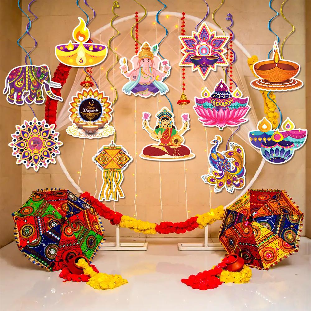 Фестивальные бумажные подвесные украшения Дивали Бумажная спираль Слон Декор для вечеринки