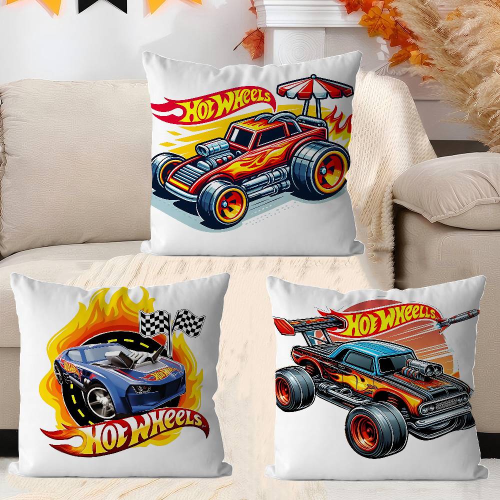 Подушка Hot Wheels Подарок Украшение для дома и офиса Спальня Диван Наволочка для автомобильной подушки 45x45