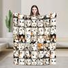 Nezuko's Kimono Tribute- Asanoha Pink Hemp Leaf Blanket Demon Slayer Flannel Funny Warm Throw Blanket for Home  Winter