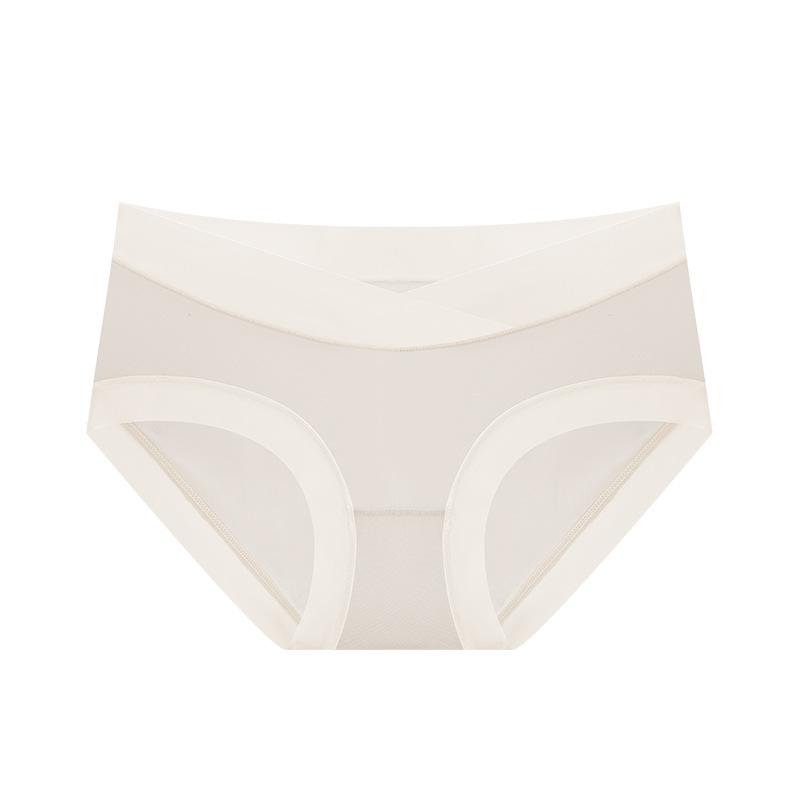 Женские трусы из ледяного шелка и хлопка с низкой талией, бесшовное нижнее белье для беременных большого размера