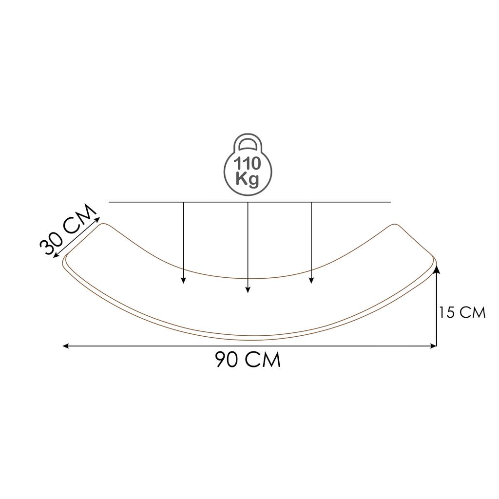 Balance Board Wooden Wobble Rocker Board Activity Body Balancing Training Toy Lama Max Navy Blue