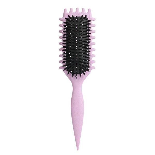 1pc Nylon Bristle Curl Defining Styling Brush for Dry Hair, Anti-frizz Detangling Hairbrush for Men and Women, Enhances Curl Definition and Separation