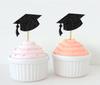 Darling Souvenir| Graduation Cap Hat Cupcake Toppers| Grad Party Dessert Decorations - Pack Of