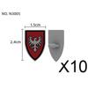 Фигурки Средневековых Рыцарей Аксессуары Строительные Блоки Плащ Офицера Шлем Мантия Доспехи Щит Черный Орел Красный Лев Игрушки Кирпичи MOC