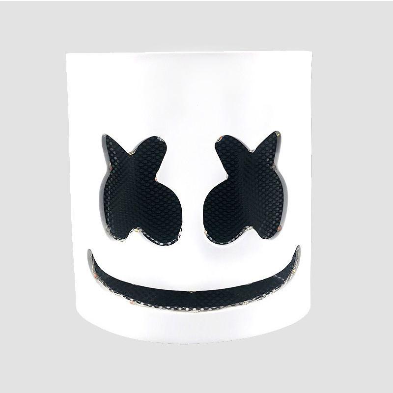 LED DJ Marshmello Mask Halloween Christmas Party Evening Masquerade Light Mask Cosplay Décor DIY Marshmallow Headgear