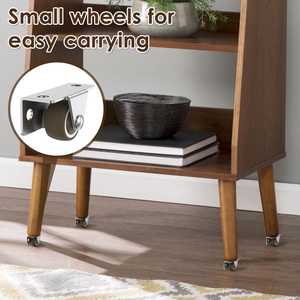 Mini Fixed Caster Wheels 1inch 1.25inch Silent Rigid Plate Casters Furniture Casters for Furniture Rolling Cabinet Trundle Bed