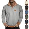 Men's Pullover Long Sleeved Stand Up Collar Sweatshirt Casual Collar Base Shirt