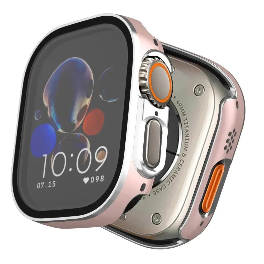 Стекло+Чехол для Apple Watch Ultra 3 2 49 мм Защитная рамка для экрана для iWatch ultra 49 Закаленное Защитные 49 ММ Аксессуары