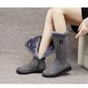 Winter Snow Boots 2025 Thickened Women's Shoes Mid-calf Slope Heel Non-slip Warm Cotton Women Boots Side Zipper Platform Shoes