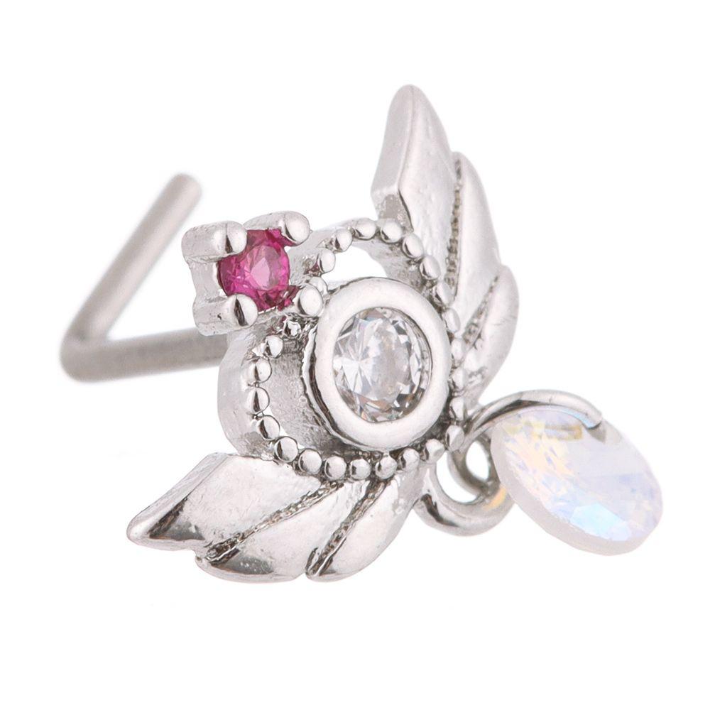 Мужчины Женщины Красочные Ювелирные Изделия L Висячие Носовые Пусеты Пирсинг Носовые Кольца Ногти