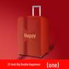 Double Happiness Red Wedding Protective Suitcase Luggage Cover with Password and Dust Bag