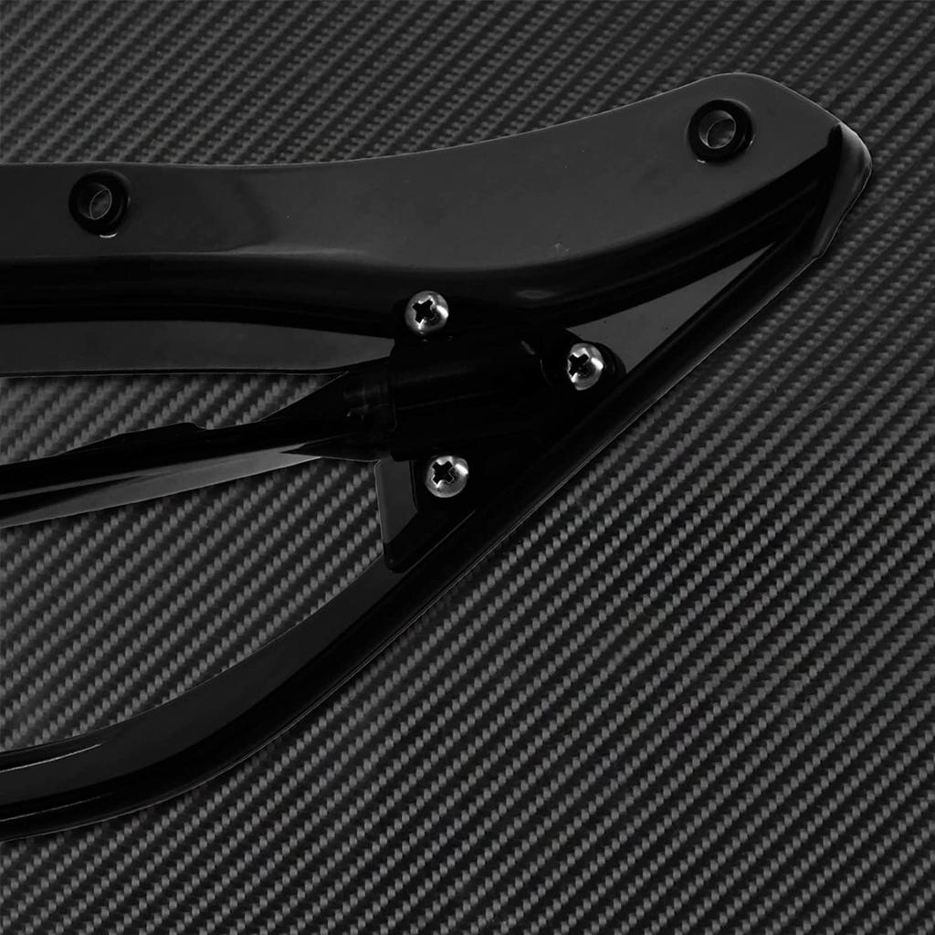 Upper Fairing Windshield Side Wing Air Deflectors Fit for Harley Touring Electra Glide Street Glide Trike 1996–2013 Black