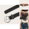 Korean Style Pu Leather Belt For Women With Vintage Handcrafted Rope Detailing For Daily Use