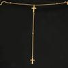 Cross Necklace 925 Sterling Silver Gold Plated Cubic Zirconia Jewelry Gift