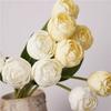 45см Белый Искусственный Букет Камелий 3шт Желтые Реалистичные Искусственные Цветы для Домашнего Декора Свадебные DIY Цветочные Композиции