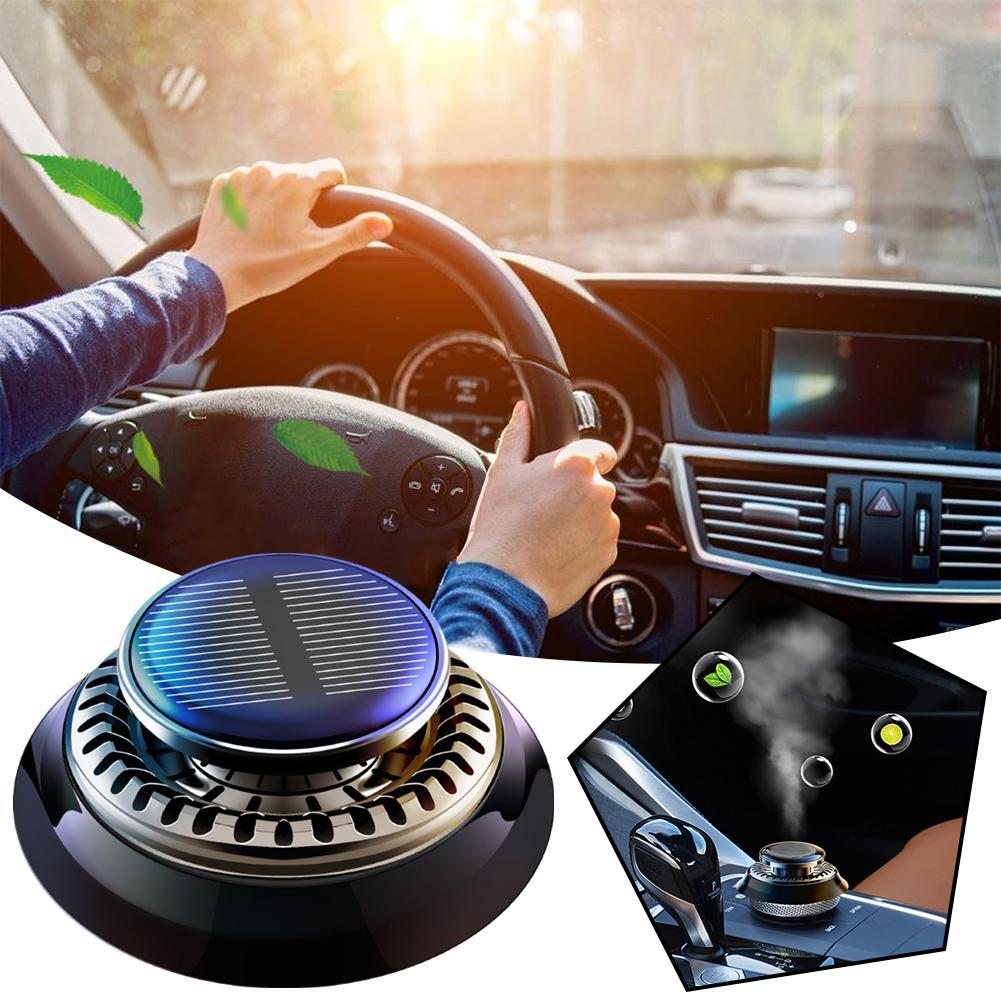 Автомобильный ароматерапевтический прибор на солнечной энергии с автоматическим вращением, освежитель воздуха, диффузор для украшения автомобиля, автомобильный ароматизатор F5E0