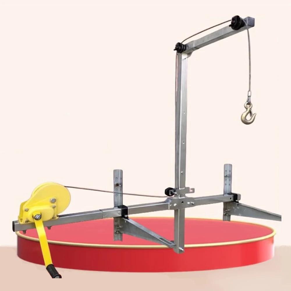 Подъемная машина для кондиционера 10-метровый подъемный кронштейн для крана с боковым поворотом Подъемный кронштейн для крана Ручная лебедка в сборе