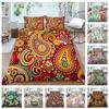 3D Paisley Pattern Bedding Set Indian Style Duvet Cover 2/3 Pieces AU210 * 210 Oversize Soft Zippered Home Decoration