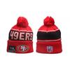 Knitted Beanie Hat Men Women Winter Warm Adjustable Sports Fan Cap With Embroidered Letters