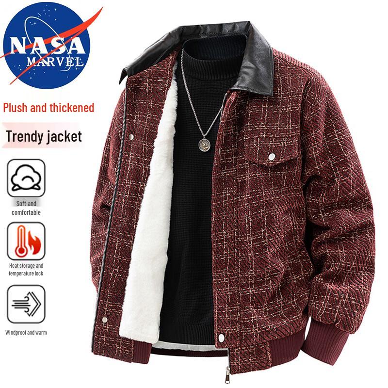 NASA MARVEL Men's Thickened Winter Jacket