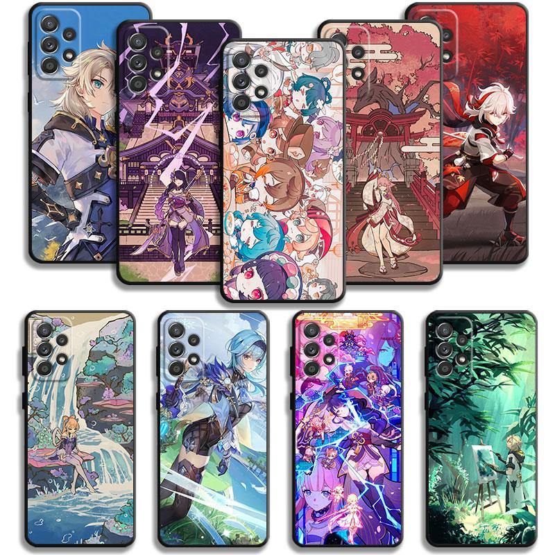 Чехол Game Genshin Impact Yan Fei Barbatos для Samsung Galaxy A14 A73 A53 A71 A51 A31 A33 A22 A12 A21s A13 A32 A52s A72 A52 A23
