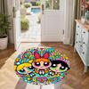 Powerpuff Girls Round Floor Rug Suitable for Bedrooms Living Rooms Decorate room Study room Anti-slip Round Rug Decorate Offices