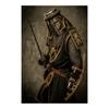 Black and Gold Samurai Medieval Warrior In Armor Figure Canvas Wall Art Paintings Printed Modern Classic Retro Luxury Artwork Posters Home Decorations