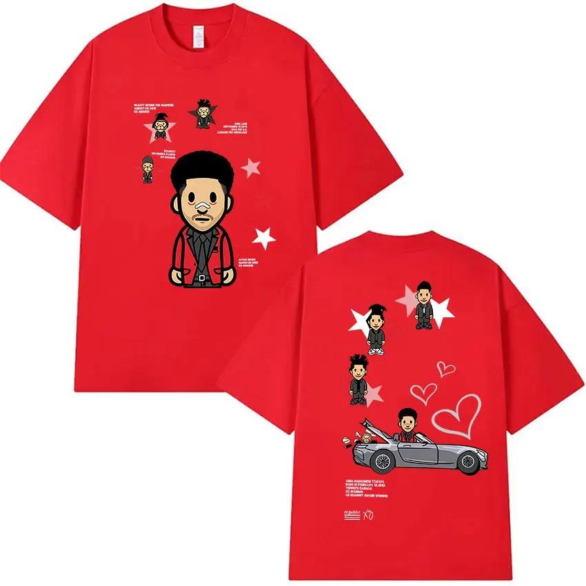 Rapper THE WEEKND 2026 Tour Album Merch TShirt Mens Vintage HighQuality Trendy Casual 100 Cotton Short Sleeve TShirt