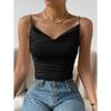 Новый летний повседневный темпераментный облегающий сексуальный жилет футболка без рукавов подтяжки универсальный топ без бретелек для женщин