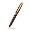 Sheaffer 100 9370 Glossy Coffee Brown Ballpoint Pen with PVD WP33791 Gold-Tone Trim,