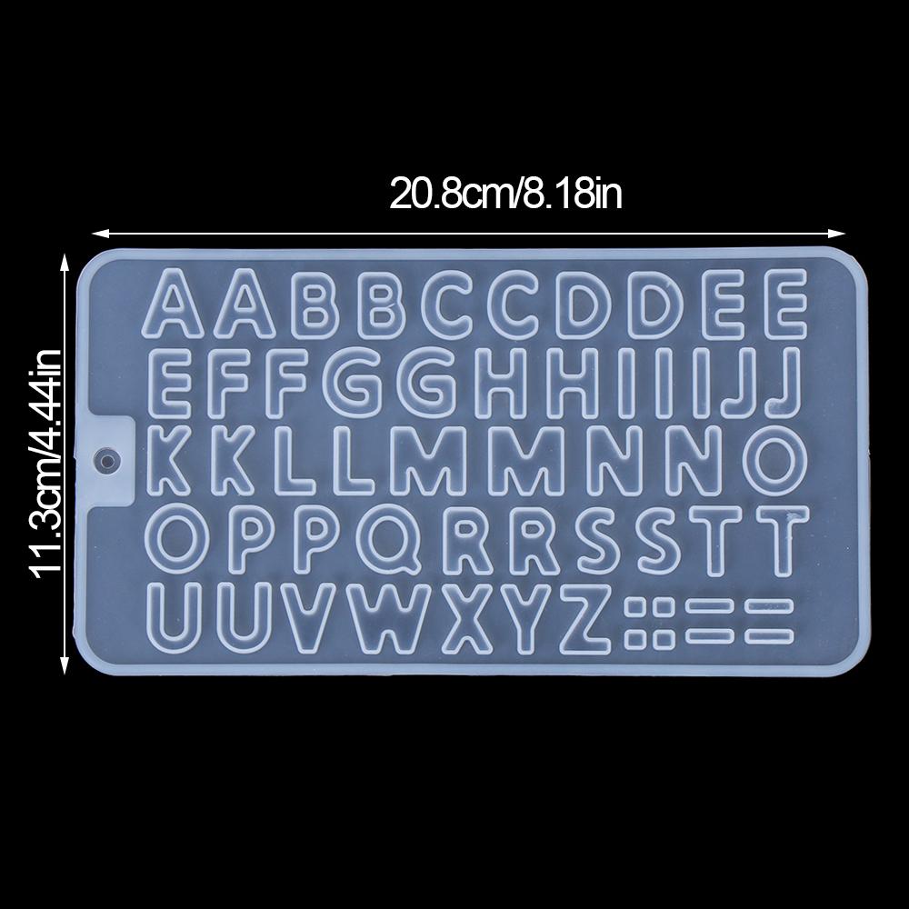 Keychain Resin Crafts Crystal Silicone Mould Casting Molds Letters Resin Mold Jewelry Making Tools