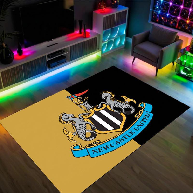 Футбольный дизайн Newcastle United Хрустальный бархатный ковер Уютный Не?Нескользящий ковер с принтом для спальни, гостиной, прихожей