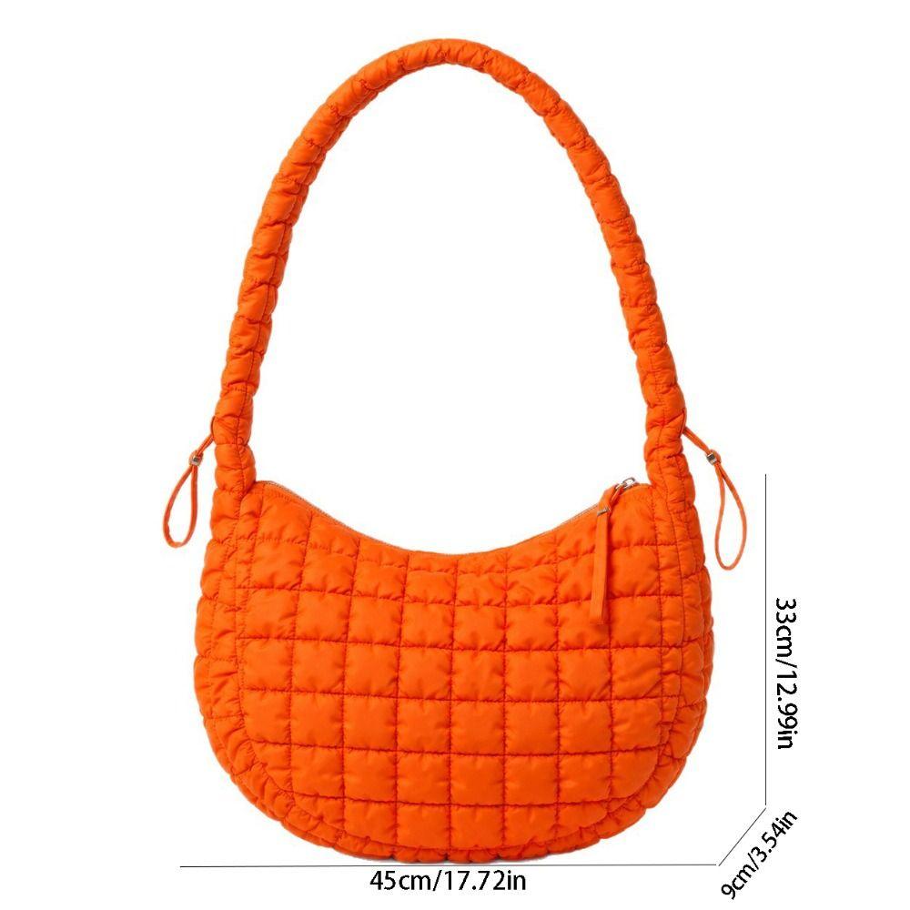 Cloud Nylon Puffer Shoulder Bag Solid Color Cloud Crossbody Bag Women's Fashion
