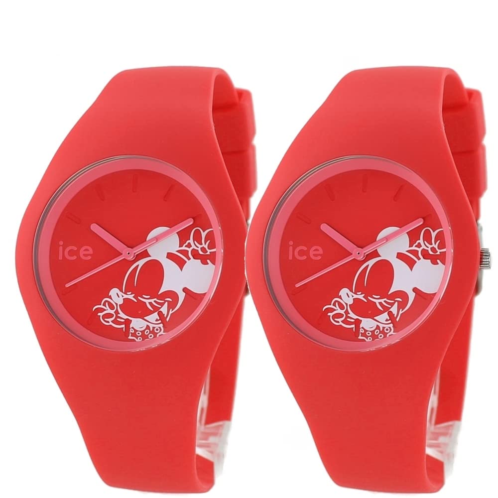 Ice Watch Pair Watch Storage Box Disney Collaboration Unisex Silicone 40mm Medium Wrist Watch Red [Ice Watch] Men's Women's [Item] (No.6 Pair/Minnie)