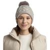 Buff Knitted Fleece Caryn Beanie, Womens grey Cap