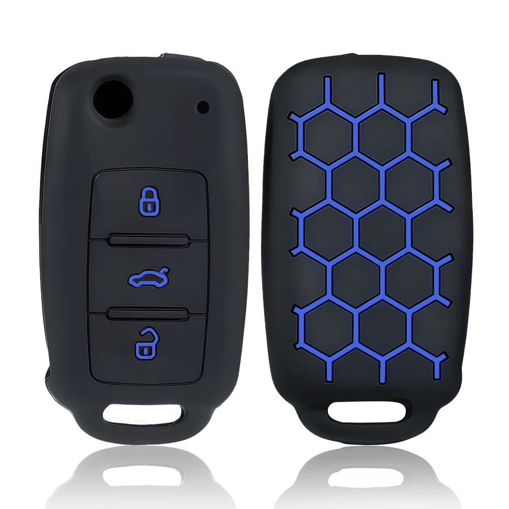 Keychain Silicone Car Key Cover For VW Volkswagen Polo Tiguan Passat B5 B6 B7 Golf 4 5 6 MK6 Jetta Lavida Skoda Octavia A5 Seat