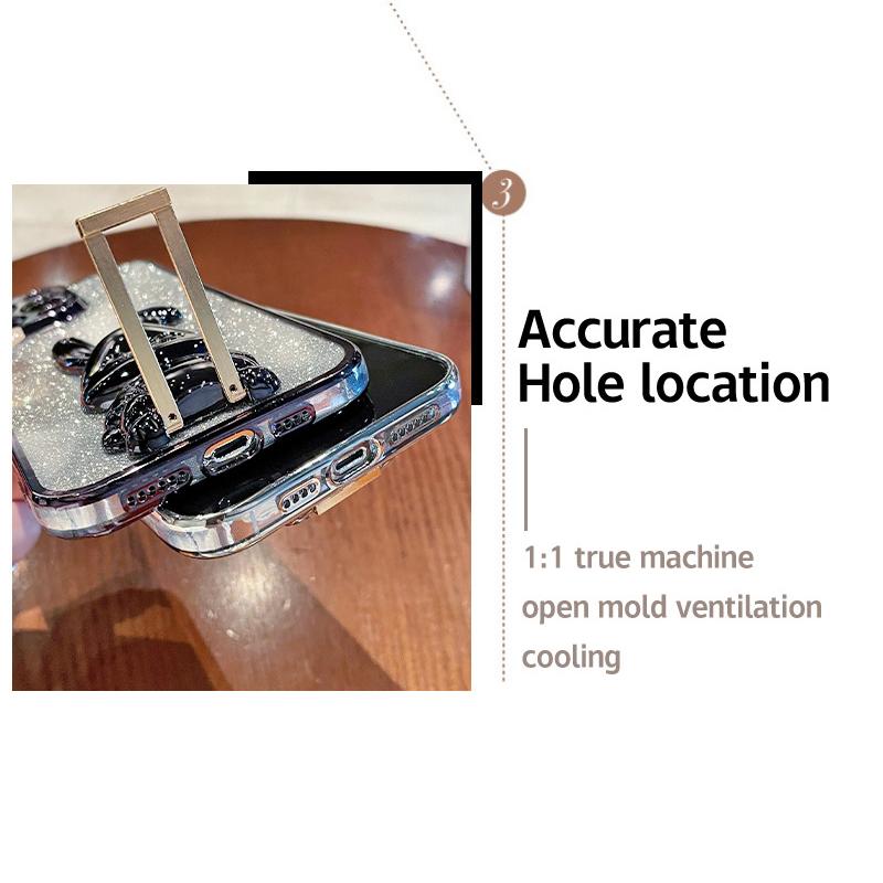 Чехол для Realme 12 Pro 5G/12 Pro+ 5G PC+ТПУ Гальваническое покрытие Блестящий Кролик Чехол для телефона