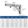 2Pcs Triangle Folding Angle Bracket Heavy Support Adjustable Wall Shelves Mounted Bench Table Shelves Home Hardware with Screws