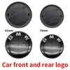 7Pcs Fiber All Black Car Wheel Center Caps Hub Cover Badge Auto Hood Front Rear Trunk Emblem For BMW  E85 E86 E89 G29 F87 G87