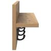 Wall mounted nightstand Artisan Oak 60 x 10.5 x 18 cm