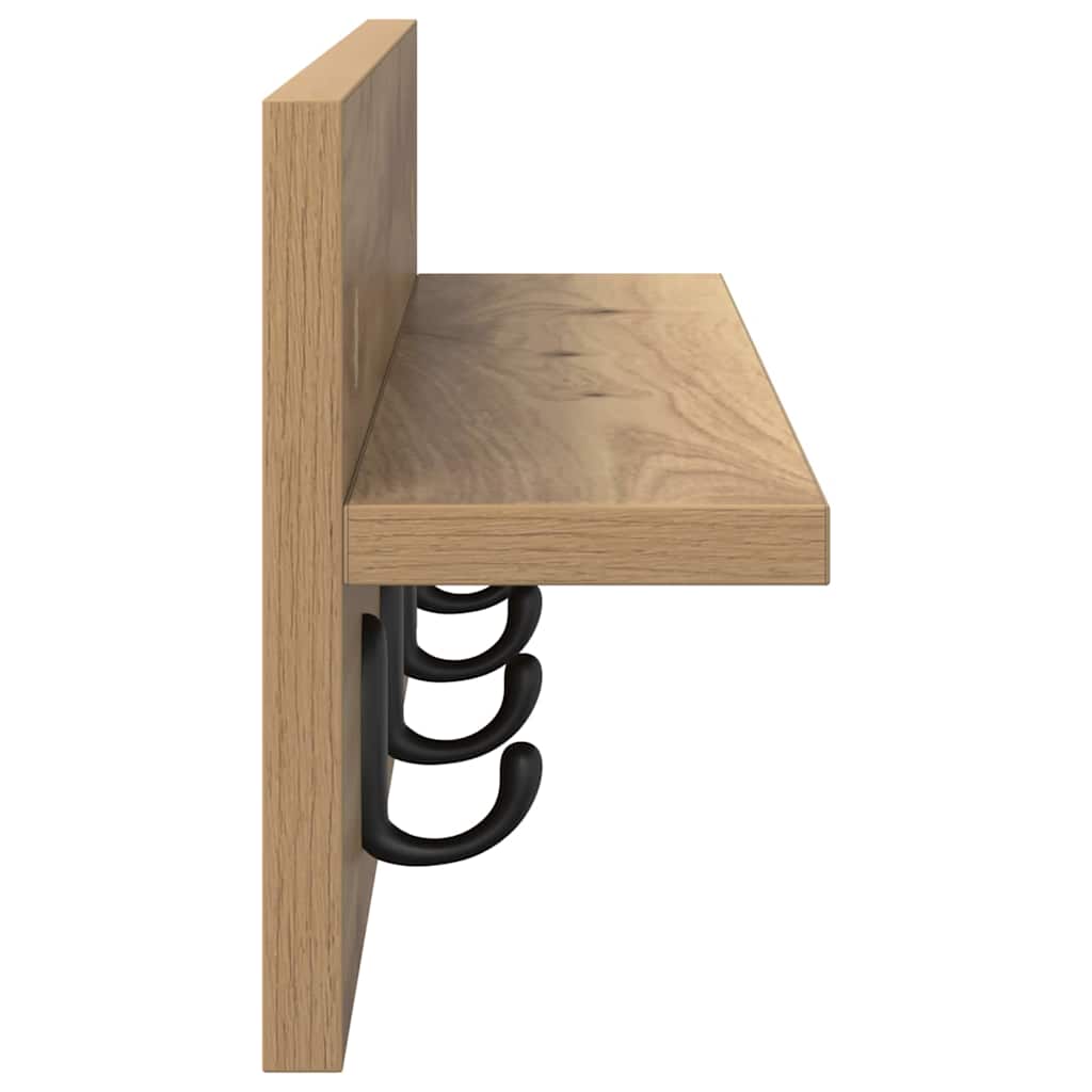 Wall mounted nightstand Artisan Oak 60 x 10.5 x 18 cm