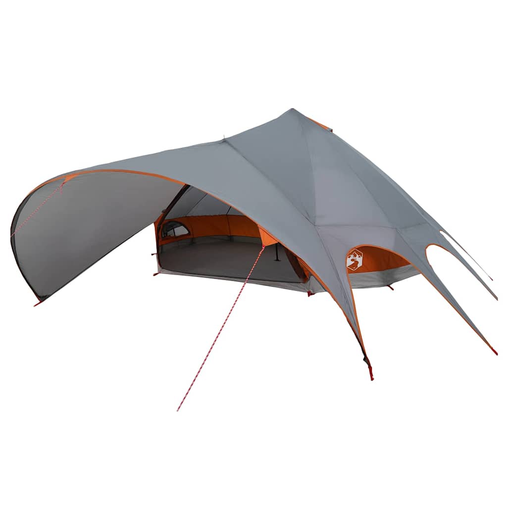 Teepee Tent for 9 Persons Gray and Orange 502 x 502 x 297 cm