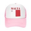 Custom Malta Flag Baseball Cap Outdoor Unisex Womens Adjustable Trucker Hat Autumn Personalized Dad Hat