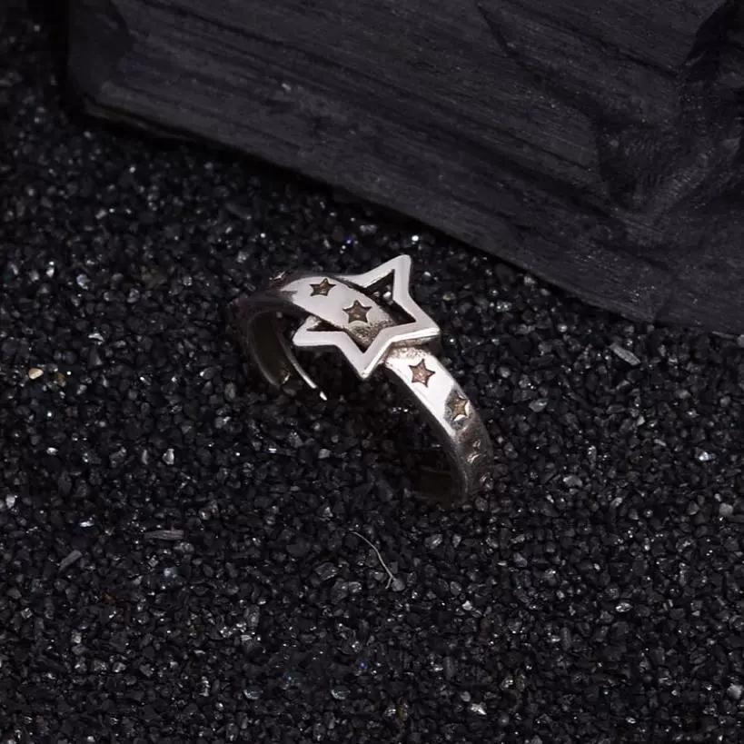 Minimalist Handmade Simple Retro Star Adjustable Open Rings For Women Fashion New Jewelry Gift Party Wholesale anillos