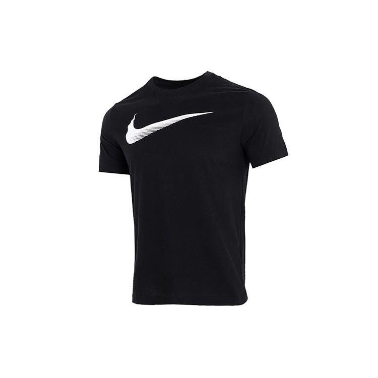 Nike Повседневная спортивная тренировочная дышащая футболка с коротким рукавом с круглым вырезом, мужские топы, черный CZ9725-010