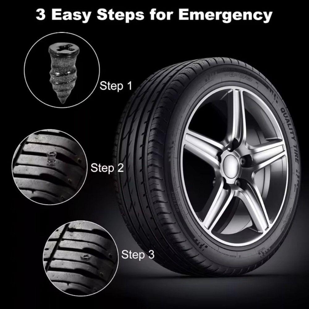 10/20/30/40/50PCS Screw in Tire Repair Rubber Nails Kits Mushroom Nails Tire Repair Nails