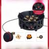 Yidi Outdoor Seven-Burner Dual Gas Stove with Electronic Ignition