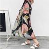 Half-length Skirt Women's Chiffon One-piece Mid-length Irregular Floral Seaside Holiday Wrap Skirt